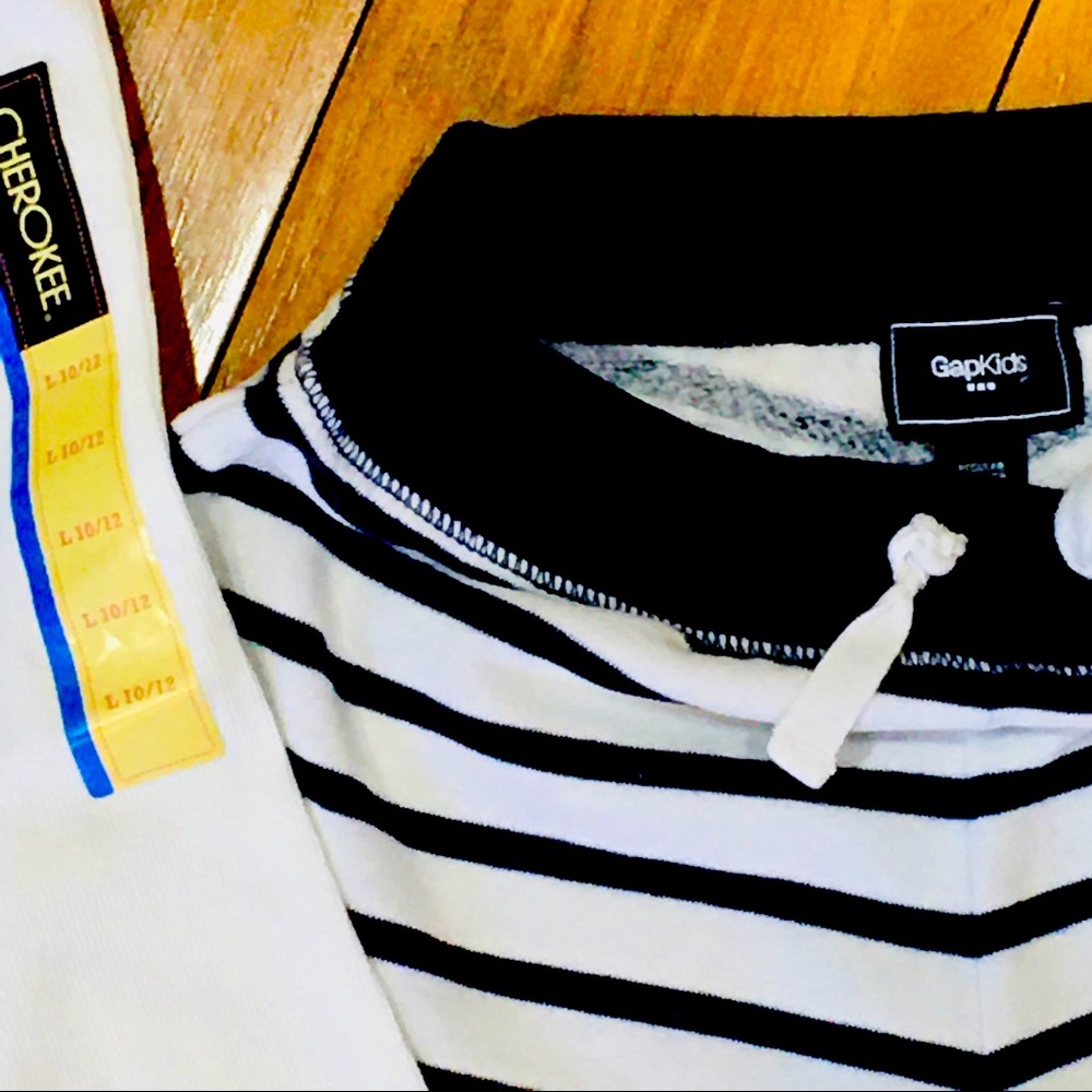 Gap beach summer striped cotton shorts and sequin white tank top — girl … - Picture 2 of 7